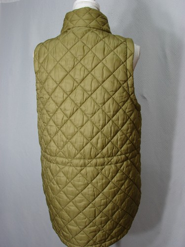 Athleta Whisper Featherless Puffer Vest Green Full Zip Quilted Womens L Flaw - Picture 6 of 10