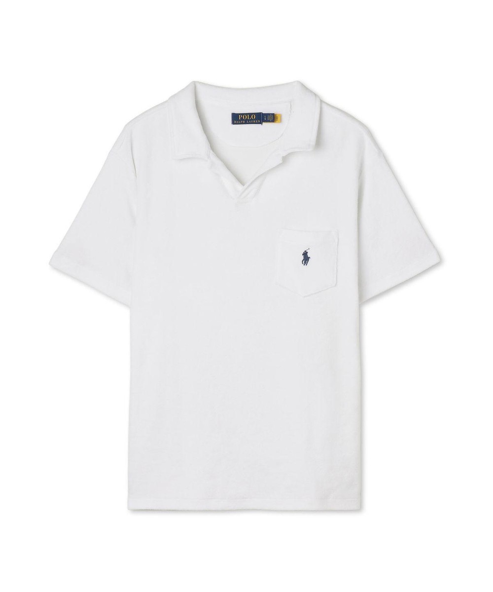 Genuine Polo Ralph Lauren Custom Slim Fit Terry Polo Shirt -White