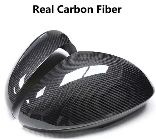 Dry Carbon Fiber Side Mirror Cover Caps Add-on For Alfa Romeo Giulia 2017-2024 - Foto 4 di 6