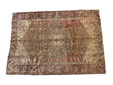 8x11' Brick Red Brown Antique Perssiaan Herriz Rug 14083