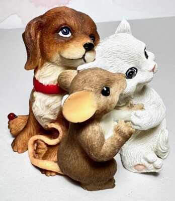 NIB Fitz & Floyd Charming Tails ''WE'VE ALL BECOME SUCH GOOD FRIENDS''  #98/577-1