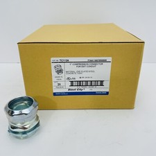 (Qty 10) Thomas & Betts 1” EMT Conduit Compression Connector Concrete Tight Zinc