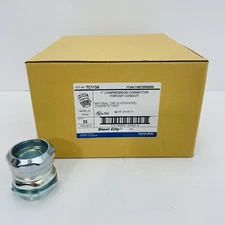 (Qty 10) Thomas & Betts 1” EMT Conduit Compression Connector Concrete Tight Zinc