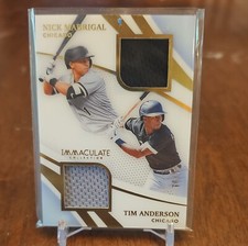 Nick Madrigal Tim Anderson Dual Relic Patch Immaculate Baseball 2021 Rookie /99