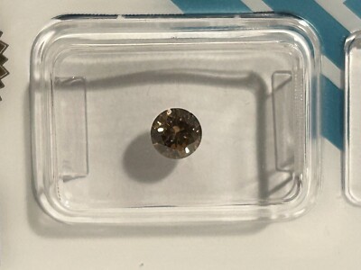 Diamant - fancy deep yellow brown - 0,50 Karat - round brilliant - SI2 - IGI