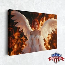The Flame Within Her Wings Wall Art, Canvas Print for Home Decor, Art Poster