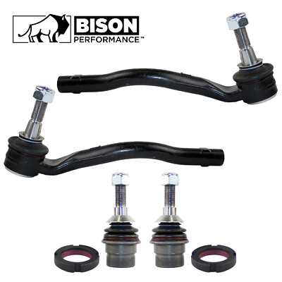 Bison Performance 4pc Front Outer Tie Rod End Lower Ball Joint Kit For W164 X164