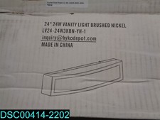 24 in. 1-Light Brushed Nickel Integrated LED Bathroom Vanity Light