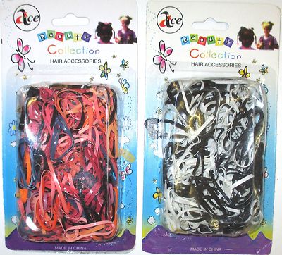 CHOOSE QUANTITY--P GIRL'S HAIR RUBBER BANDS-2MM THICKNESS,1'' DIAMETER-AM919