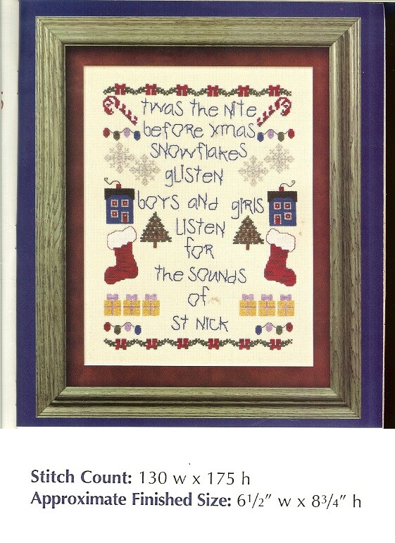 TWAS THE NIGHT BEFORE CHRISTMAS - CROSS STITCH PATTERN ONLY HM - ERYP ...