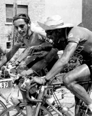 Fausto Coppi and Ferdi Kubler Switzerland 1952 Old Photo