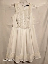 Doe & Rae Lace Lined Dress White Sz S Soft Girl, Coastal, Fairy, Dainty, Girly