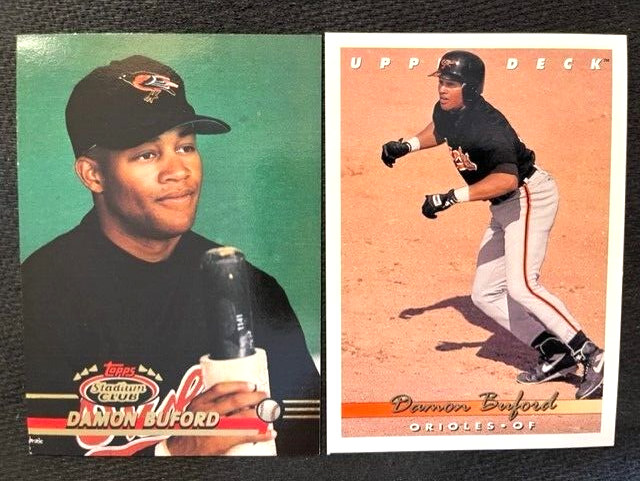 MLB - Damon Buford 1993 Topps Stadium Club & '93 Upper Deck