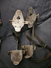 Vintage Union Hardware Ice Skates 13" Blade Decoration Pieces. Size 11 Straps