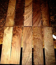 10 THIN KILN DRIED SANDED FIGURED THIN WALNUT 12" X 3" X 3/16" LUMBER WOOD