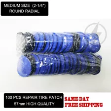 100 PCS MEDIUM SIZE (2-1/4") ROUND RADIAL REPAIR TIRE PATCHES WITH HIGH QUALITY