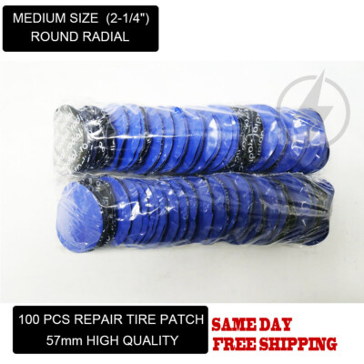 100 PCS MEDIUM SIZE (2-1/4'') ROUND RADIAL REPAIR TIRE PATCHES WITH HIGH QUALITY