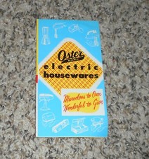 Vintage Oster Electric Housewares Appliances Sales Advertising Brochure Flyer
