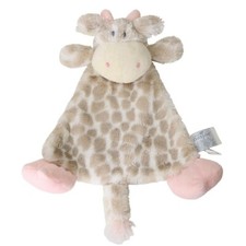 Demdaco Nat  Jules Sadie Giraffe Lovey Rattle Security Blanket Super Soft Plush
