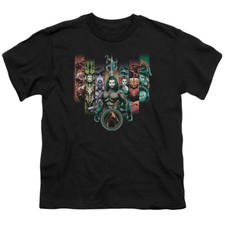 Aquaman Movie Kids T-Shirt Characters Black Tee