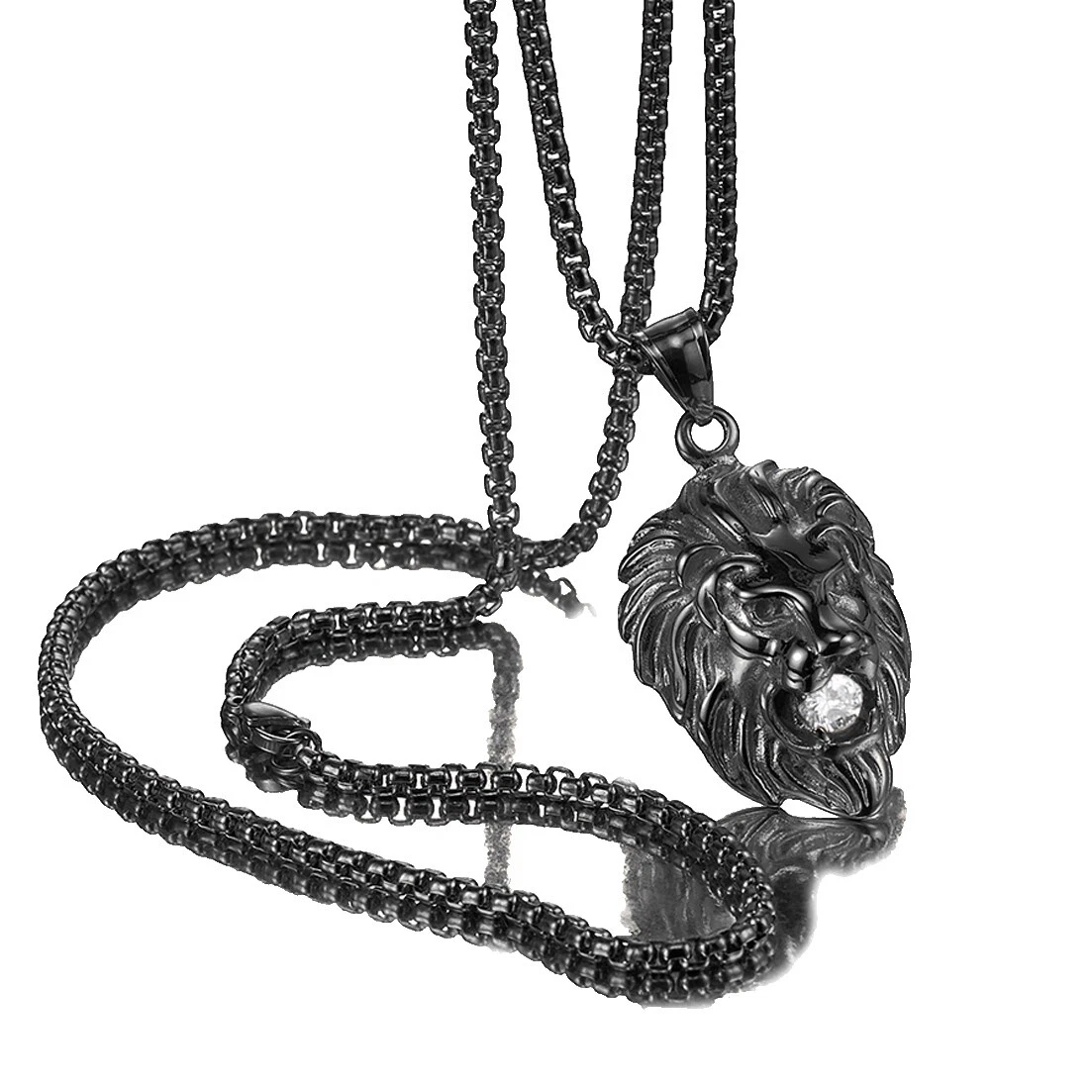 Piedra negra Cristal Joyería para Hombre