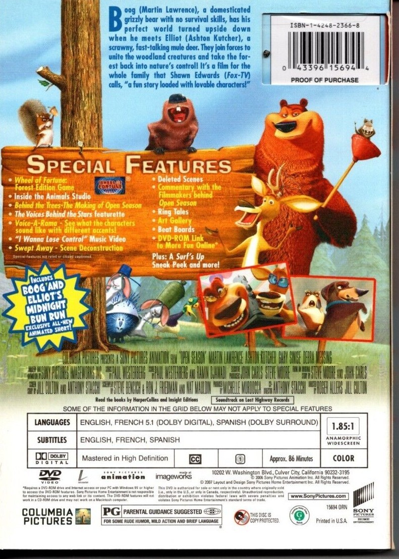 Open Season (DVD, 2009, Widescreen, Special Edition) New/Sealed | eBay