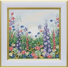 Counted Cross Stitch Kit Flowering meadow Flowers DIY VDV