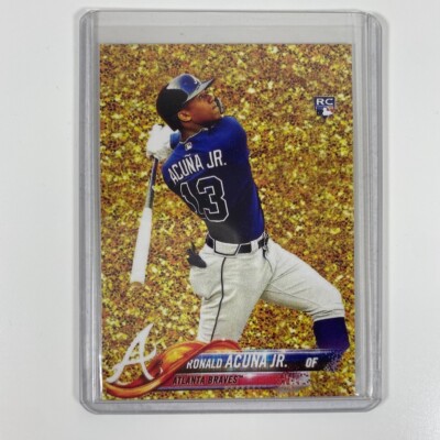 NL MVP 2021 Solid Gold Ronald Acuna Jr. Aceo Custom Gold Rookie Card Mint #698