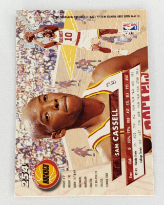 1993-94 Fleer Ultra Basketball Sam Cassell RC #254 Houston Rockets