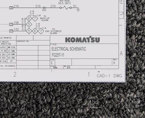 Komatsu Forklift FG25T-11 Electrical Wiring Diagram Manual