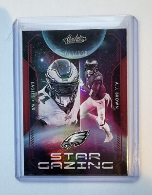 2023 Panini Absolute - Star Gazing Red /100 #SG-14 A.J. Brown Eagles