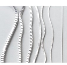 Genuine 925 Sterling Silver Tarnish-Free 16"  32INCH Italian Box Chain Necklace