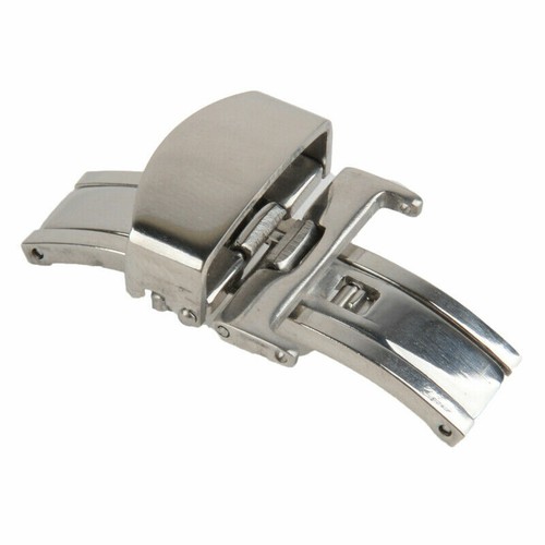Butterfly Deployment Buckle Stainless Steel Watch Clasp Strap Band 18mm-20mm - Picture 7 of 7