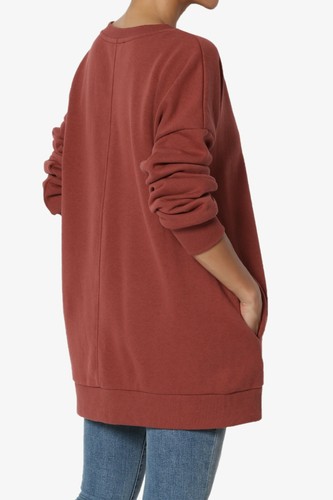 TheMogan S~3X Casual Cozy Oversized V-Neck Fleece Pullover Sweatshirts - Picture 47 of 229