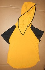 NWOT Flag Gold  Black medium Child Unisex Hoody Short sleeve hiphop w/ SMUDGES