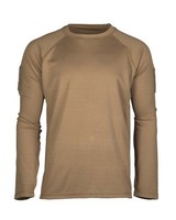 Tactical Quick Dry Langarmshirt Dark Coyote, Camping, Outdoor, Military -NEU-