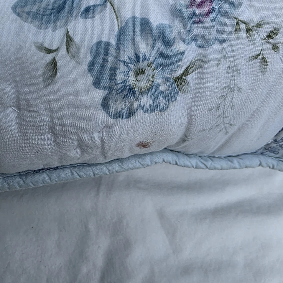 Просто потертый шик синий Даша лоскутное одеяло бросить подушку - Изображение 4 из 4