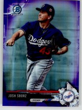 Josh Sborz 2017 Bowman Chrome Prospects Purple Refractor BCP196 Dodgers