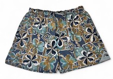 Quiksilver Surf Silver Edition Vintage Board Shorts Floral Embroidered Trunks