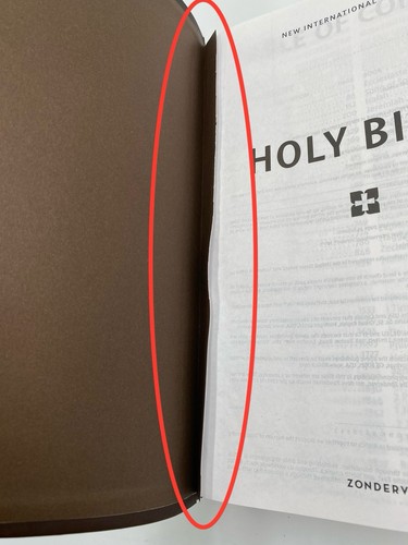NIV, Super Giant Print Reference Bible, Leathersoft, Brown, Red Letter, Comfort - Picture 20 of 23