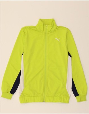 Puma Jungen Trainingsanzug Oberteil Jacke 13-14 Jahre XL grün Colourblock Polyester AO10