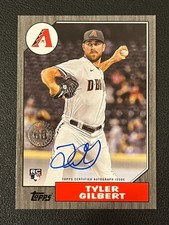 Tyler Gilbert 2022 Topps Rookie Auto Black Parallel /199 1987 Design Diamondback