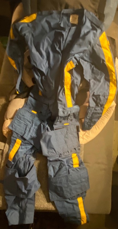 US NAVY USN MORSE MARK-12 DIVING HELMET SUIT “NASCAR” COVERALLS SIZE 4 UNUSED