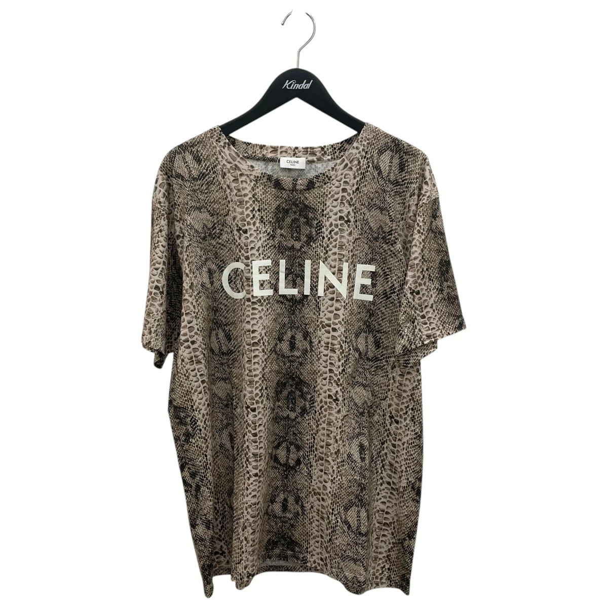 CELINE Serpent Python Print Short Sleeve T-shirt … - image 1