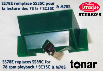 SS78E SS35C nadel 78 UpM Tonar / Shure SC35C M70BX M78S N78S 78 RPM Nadel