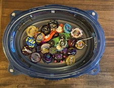 Mega Beyblade Lot With Arena 17 Tops & More *Abyss Diablo*