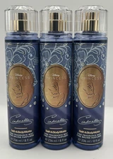 Bath & Body Works Disney Cinderella 3pc Set Full Size Fine Fragrance Mist 8oz