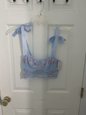 Auden Women  s Multi Corset Lt. Blue Floral NWT