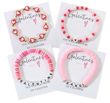 AULSIEY Galentines Gifts Friendship Bracelets for Women Medium, Colorful