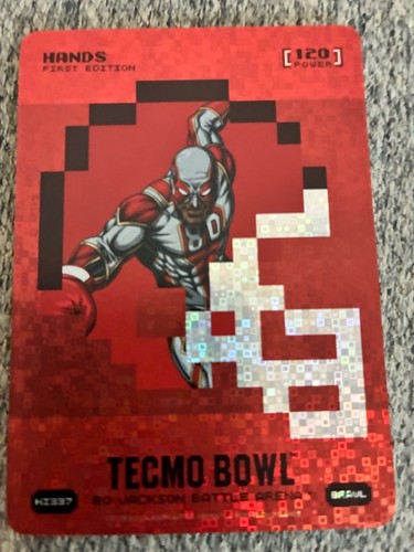 Bo Jax Battle Arena Tecmo Bowl-Helmet Icon Brawl Battlefoil-Hands-Jerry Rice